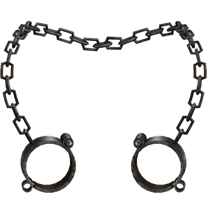 Rusty Chain Handcuffs Necklace