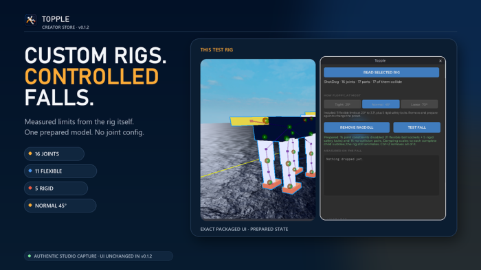 Topple — Measured Custom-Rig Ragdolls preview 1