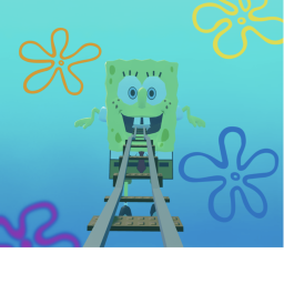 Ride a cart into spongebob (FREE ADMIN)