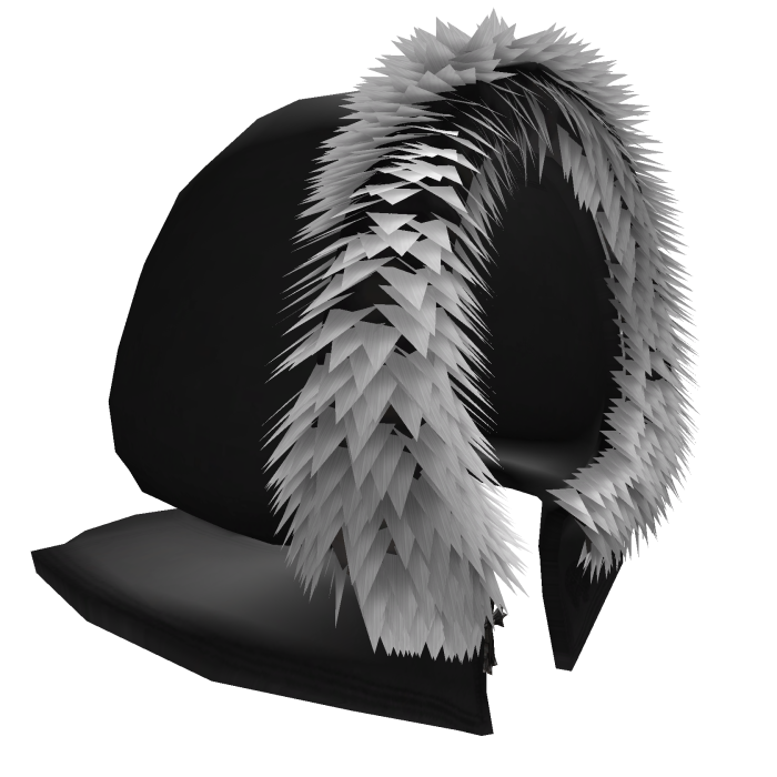 Black Winter Chrome Details Fur Hood