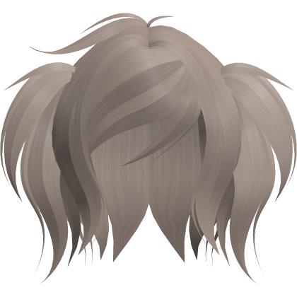 cute emo short fluffy moe pigtails in milktea