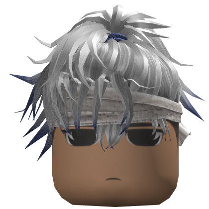 Spiky Hair w/ Bandana & Shades (Silver/Blue)