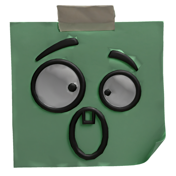sticky note silly face