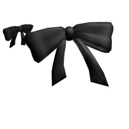 ʚɞ black hair bows ribbons Roblox item