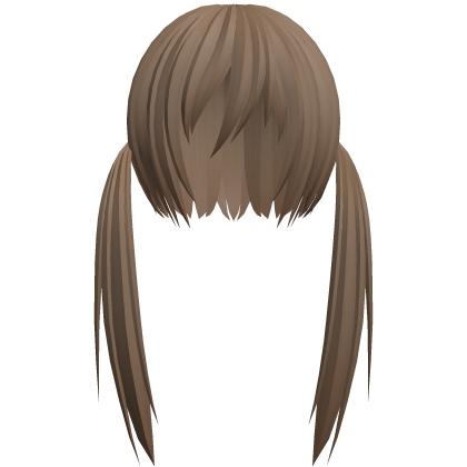 ginger razor cut low pigtails