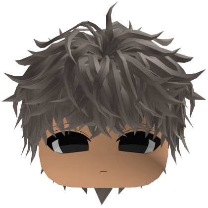 Ash Messy Anime Hair w/ Face Roblox item