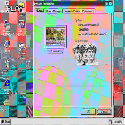 Vaporwave Art I made on photoshop Roblox decal