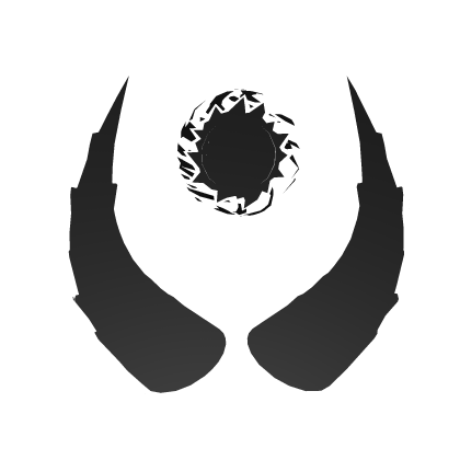 Cartoony BlackHole Horns White