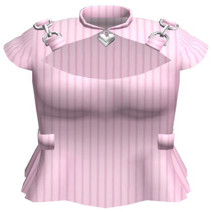 Goth Punk Cutout Top w Heart Lock Pink Roblox item
