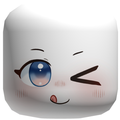 Cute Blue Eyed Winking Chibi Face Roblox NoFilter