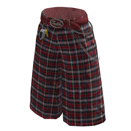 FS - Jorts Plaid Red Blue
