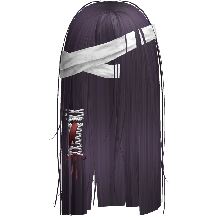 Creepy Purple Monster Hair w White Bandages