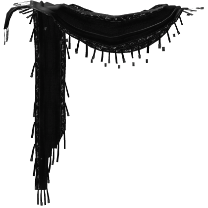 Gaian Temprit Rune Bead Black Scarf thumbnail
