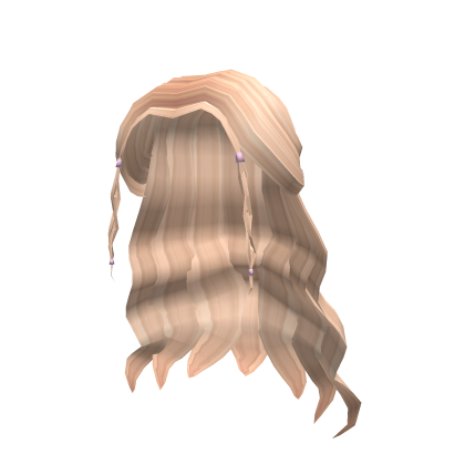 Blonde Wavy Cute Hair w/ Front Braids  Roblox item