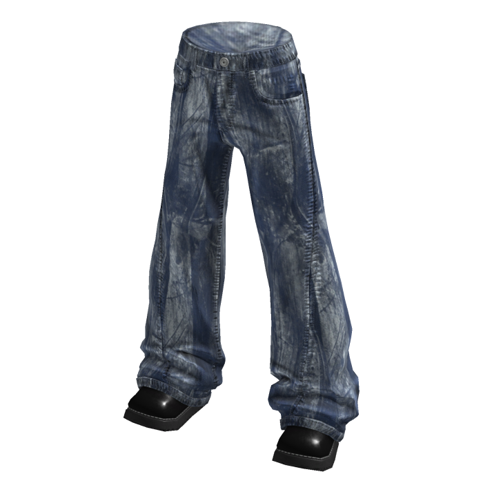 Faded Baggy Jeans (Blue)
