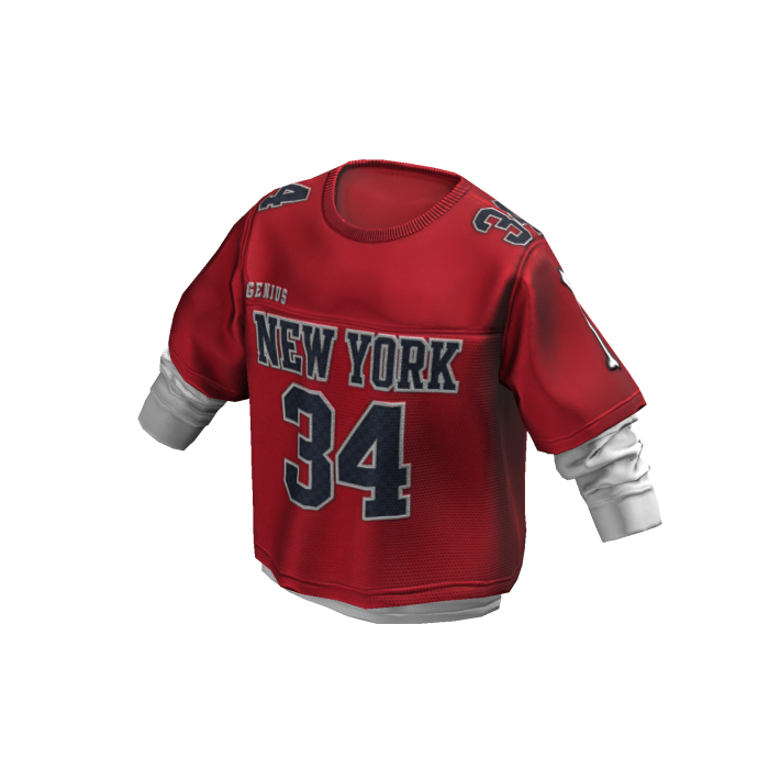 Red Layered Football Jersey