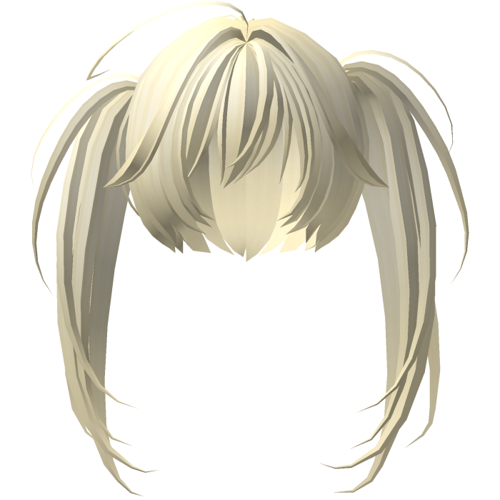 messy asymmetrical moe pigtails in yellow