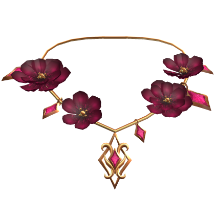 Enchanted whimsy Petal Necklace - Magenta/Gold Roblox item