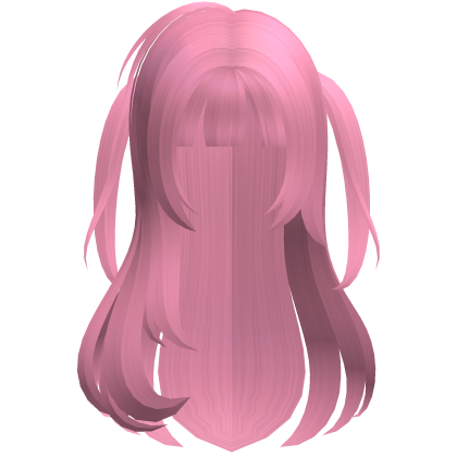 pink adorable fluffy fawn hair w pigtails