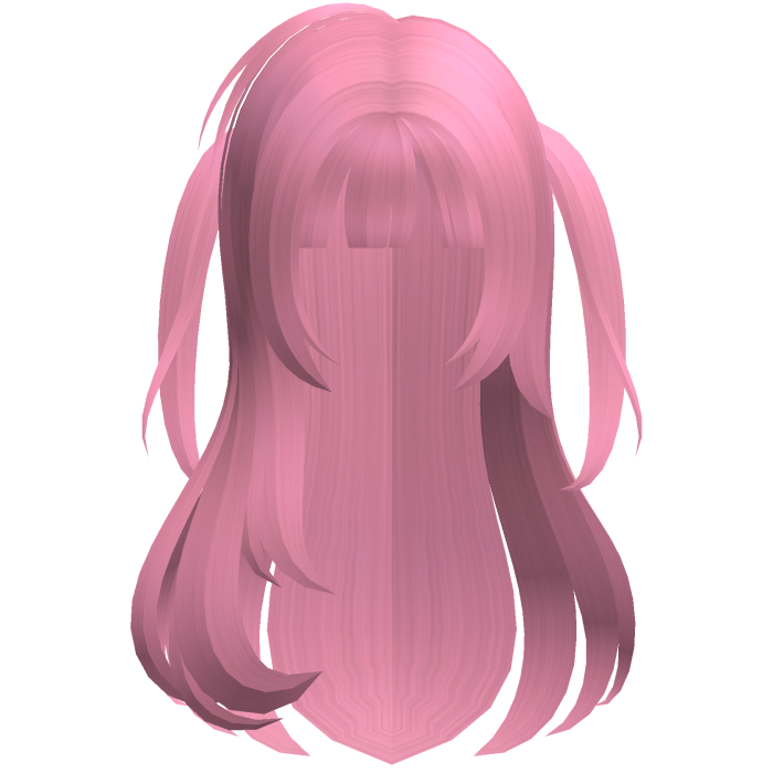 pink adorable fluffy fawn hair w pigtails