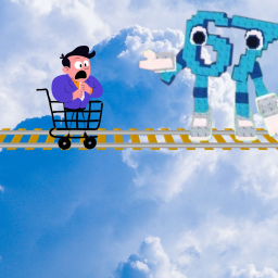 Cart ride into 67[World 2+ Obby]