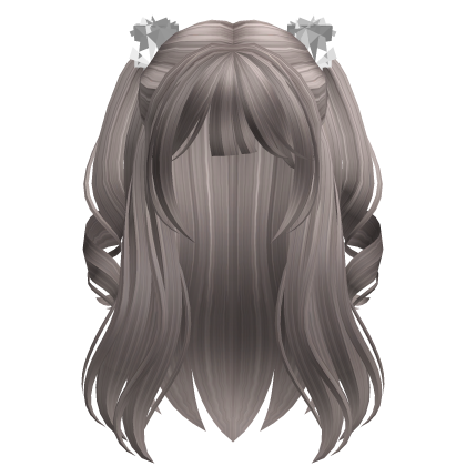 Long Straight Hair w/ Curls (Ash Blonde) Roblox item