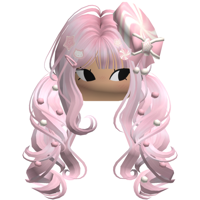 ♡ Christmas Peppermint Pigtails (Pink)