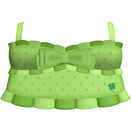 ♡ : good luck bear polka dot top Roblox item