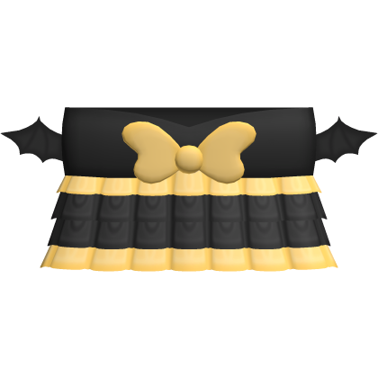 ୨୧ Cutesy Spooky Ruffled Bat Dress W Orange Bow  Roblox item