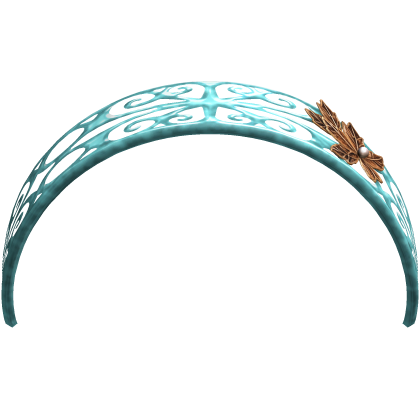 Teal Blue Boho Hippie Earthy Swirl Leaf Headband