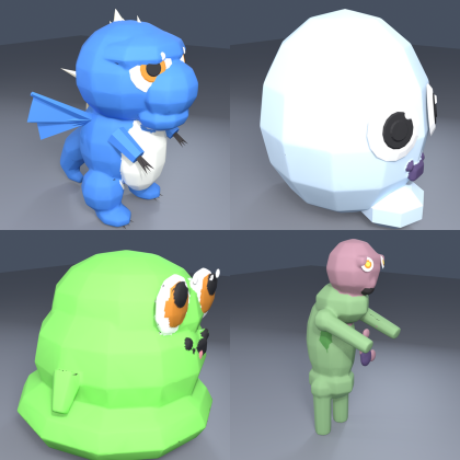 Low Poly Monster Creature Pack RPG Enemy Mob x24