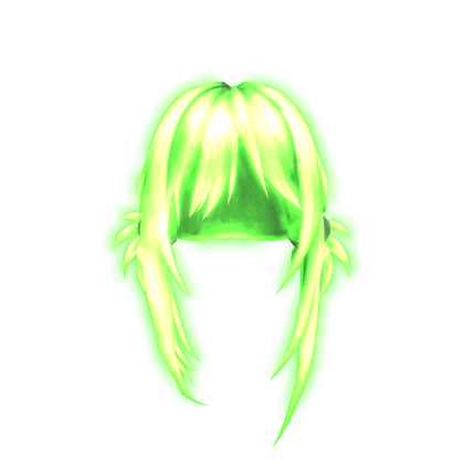 NEON GLOWING GREEN Y2K HAIR (EMISSIVE)