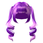 Purple Kawaii Drill Pigtails