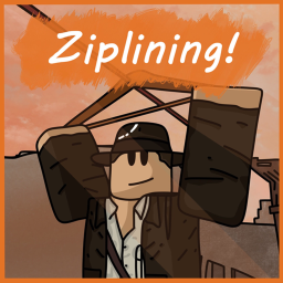 Ziplining at Roblox's Grand Canyon