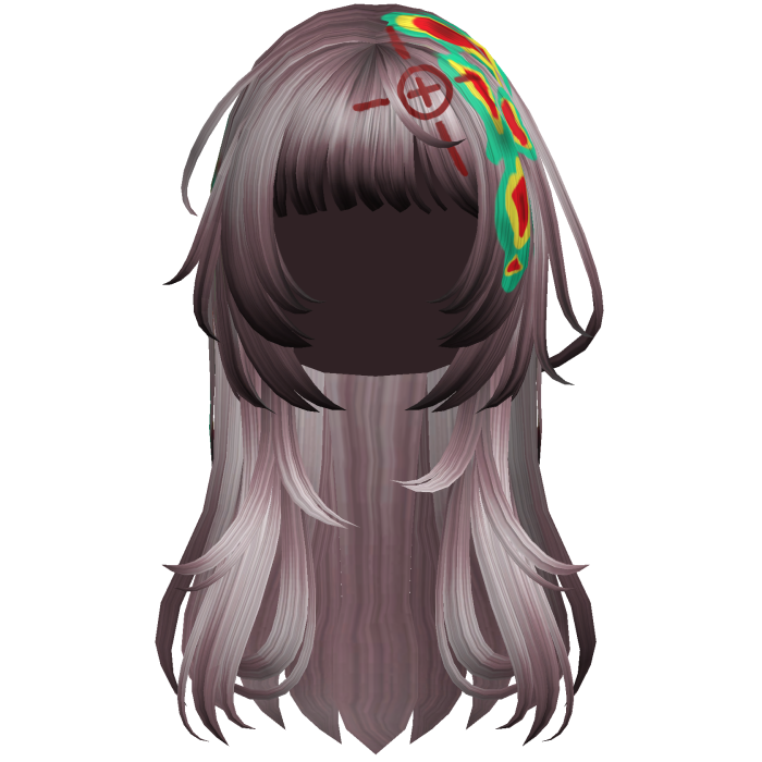 Rose Pink Heatwave Crosshair Punk Flowy Girl Hair