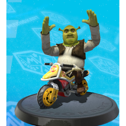 escape big shrek until you can in mariokart