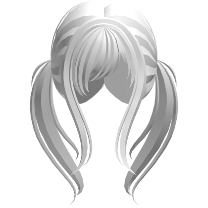 Long Wavy Pigtails with Bangs White Roblox item