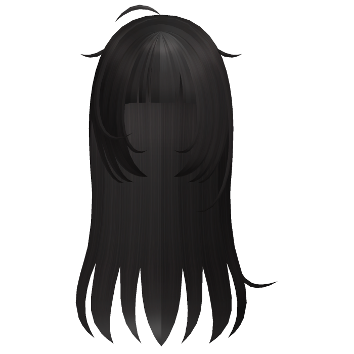 ♡ kawaii long dark brown messy hair
