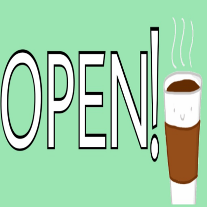 Láfa Cafe Open Sign Roblox decal