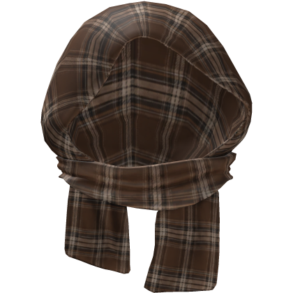 brown plaid emo vkei headscarf