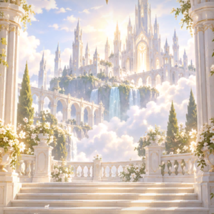 Sky Heaven Background Holy White Cloud God Aura