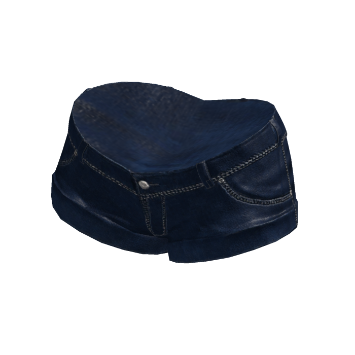 Navy Blue Denim Shorts