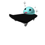 Diamond Sponge Rock Riding a Skateboard