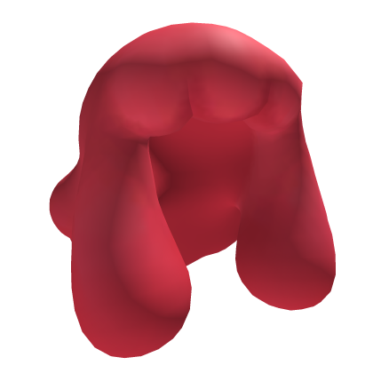 Red stylized slime blob hair