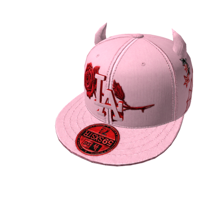 GORRA DE LA ROSE DISEÑO “LA” COLOR PINK