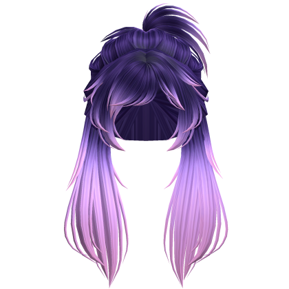 Y2K Half Up Layered Spikey Hair (Galaxy) Roblox item