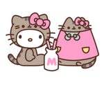 Pusheen/Hello kitty