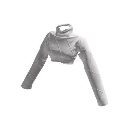Ultra Cropped 1994 Knit Sweater in White thumbnail