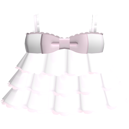 ♡ : cute white layered ruffle baby doll dress
