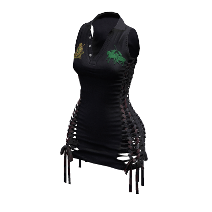 Braided Cutout Sleeveless Polo (Money)